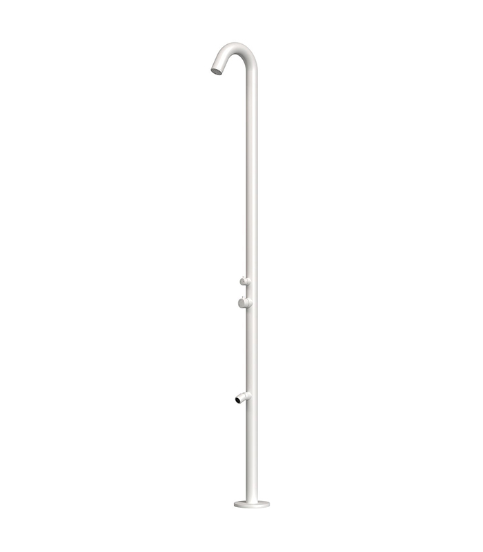doccia esterna inox bianca SINED