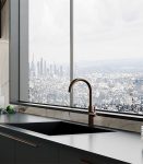 Rubinetto Cucina Sined Levante Alto Oro Rosa