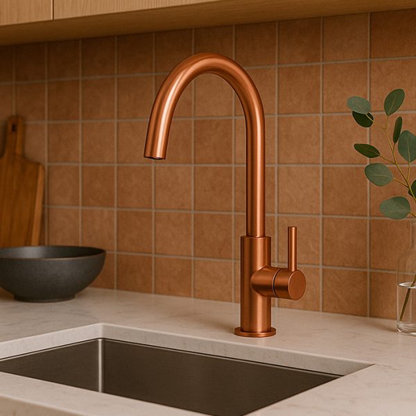 Rubinetto Cucina Sined Levante Oro Rosa